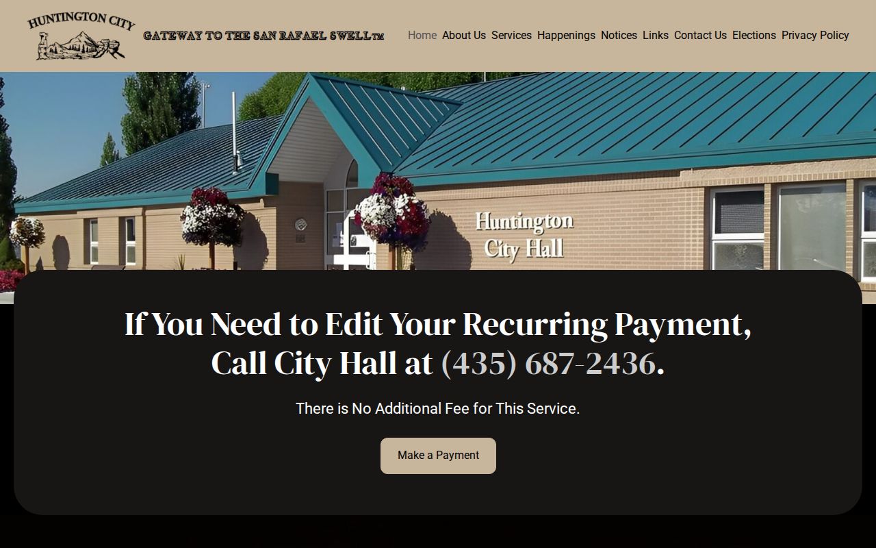 Official Huntington city source for Emery County court records routing