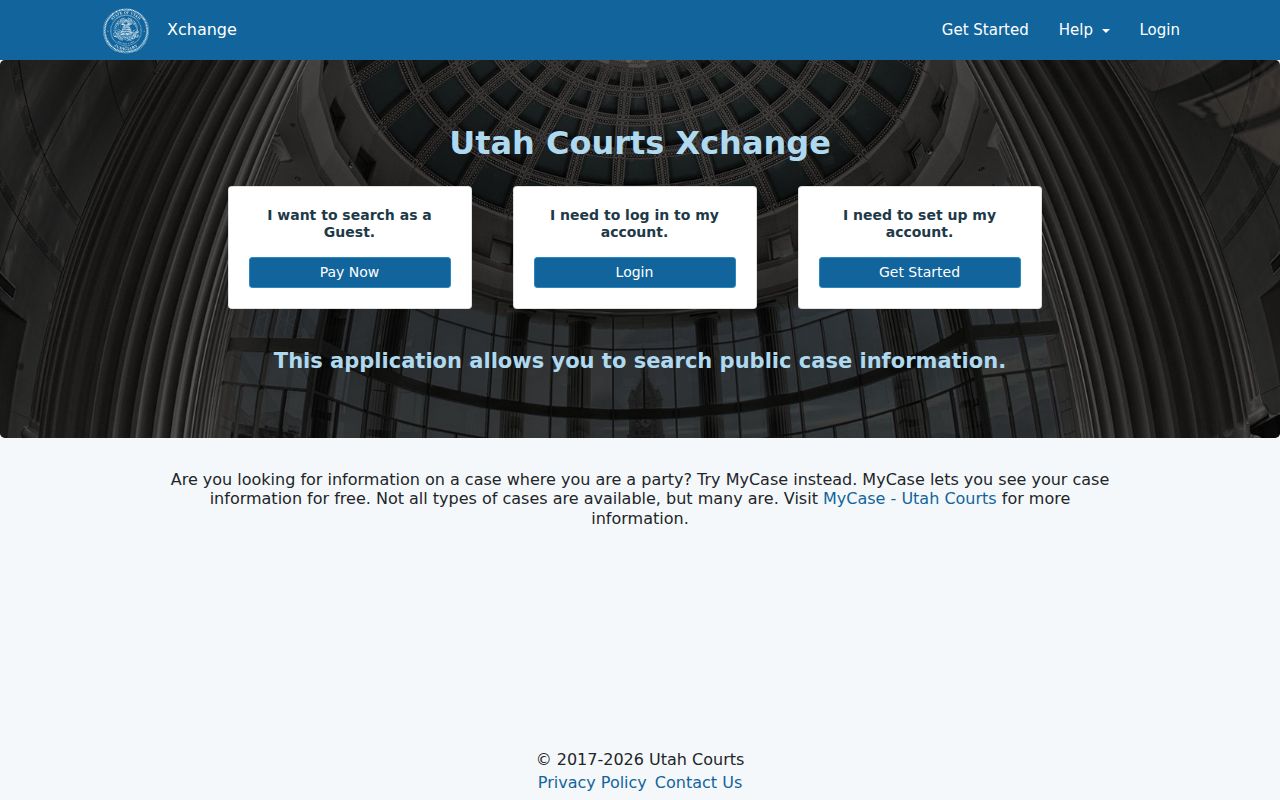 Emery County court docket Xchange public search entry